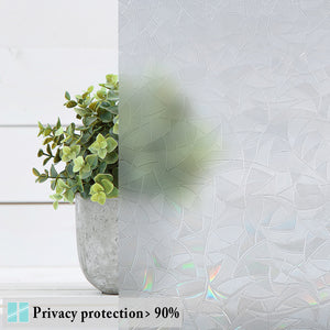 WAENLIR 3D Static Clings Window Film Non-Adhesive Decorative Window Stickers Privacy Glass Film 44.5*200CM