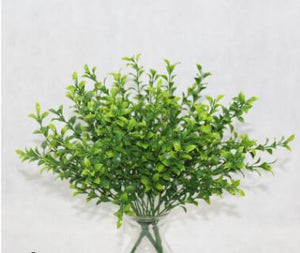 Artificial Plant 7 Forks Imitation Plastic Ferns Grass Green Leaves Fake Plants for Home Party Garden Outdoor Decorations