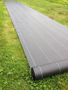 WAENLIR 100gsm Heavy Duty Lined Weed Control Fabric Landscaping Ground Cover Membrane 2x5M/1x10M