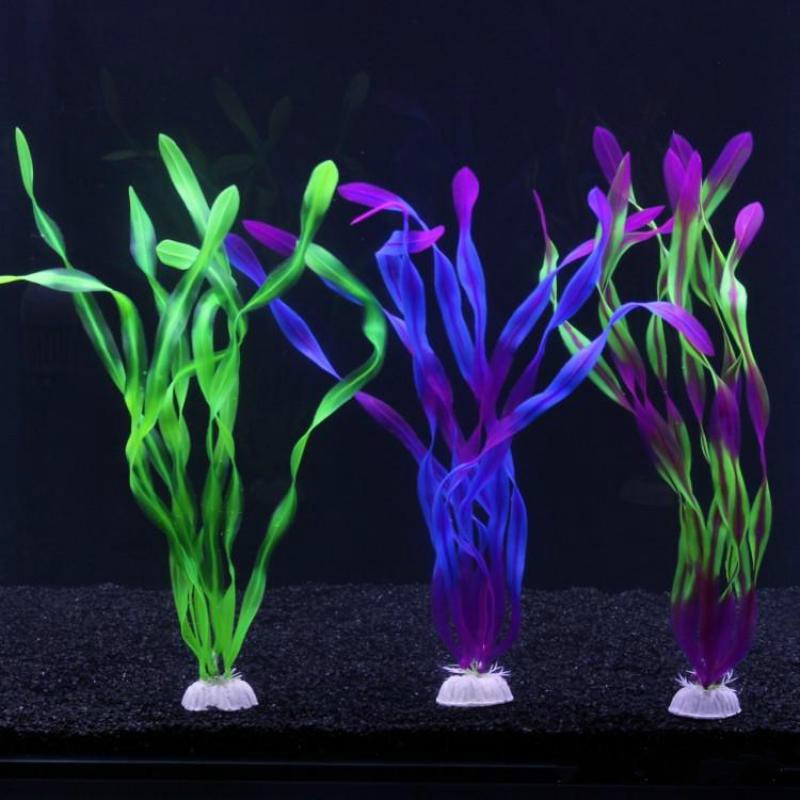 Artificial Aquarium Plant Decoration Fish Tank Submersible Flower Grass Ornament Decor For Aquarium Underwater Plant 10-30cm