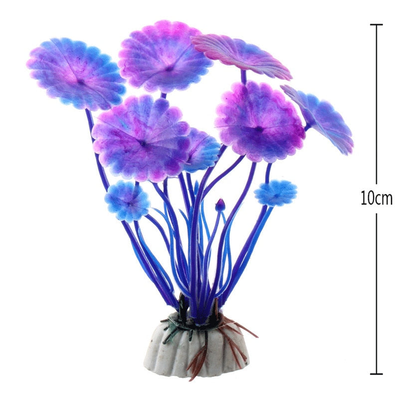 Artificial Aquarium Plant Decoration Fish Tank Submersible Flower Grass Ornament Decor For Aquarium Underwater Plant 10-30cm