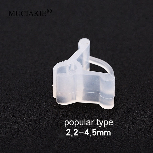 MUCIAKIE 200PCS White Horticultural Grafting Clip for 2-5mm Round Tube Stake Garden Retaining Clip for Greenhouse Frame Pipe