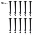 Load image into Gallery viewer, 100Pcs Plastic Garden Cover Cloth Securing Stakes Spikes Lawn Pins Pegs Sod Staples Anchoring  Fixing Landscape
