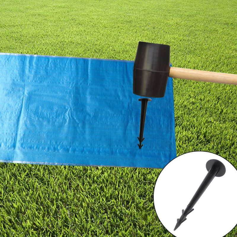 100Pcs Plastic Garden Cover Cloth Securing Stakes Spikes Lawn Pins Pegs Sod Staples Anchoring  Fixing Landscape