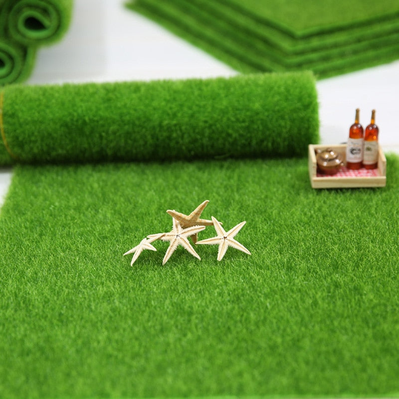 15/30cm Grass Mat Green Artificial Lawns Turf Carpets Fake Sod Garden Moss For Home Floor Wedding Decoration