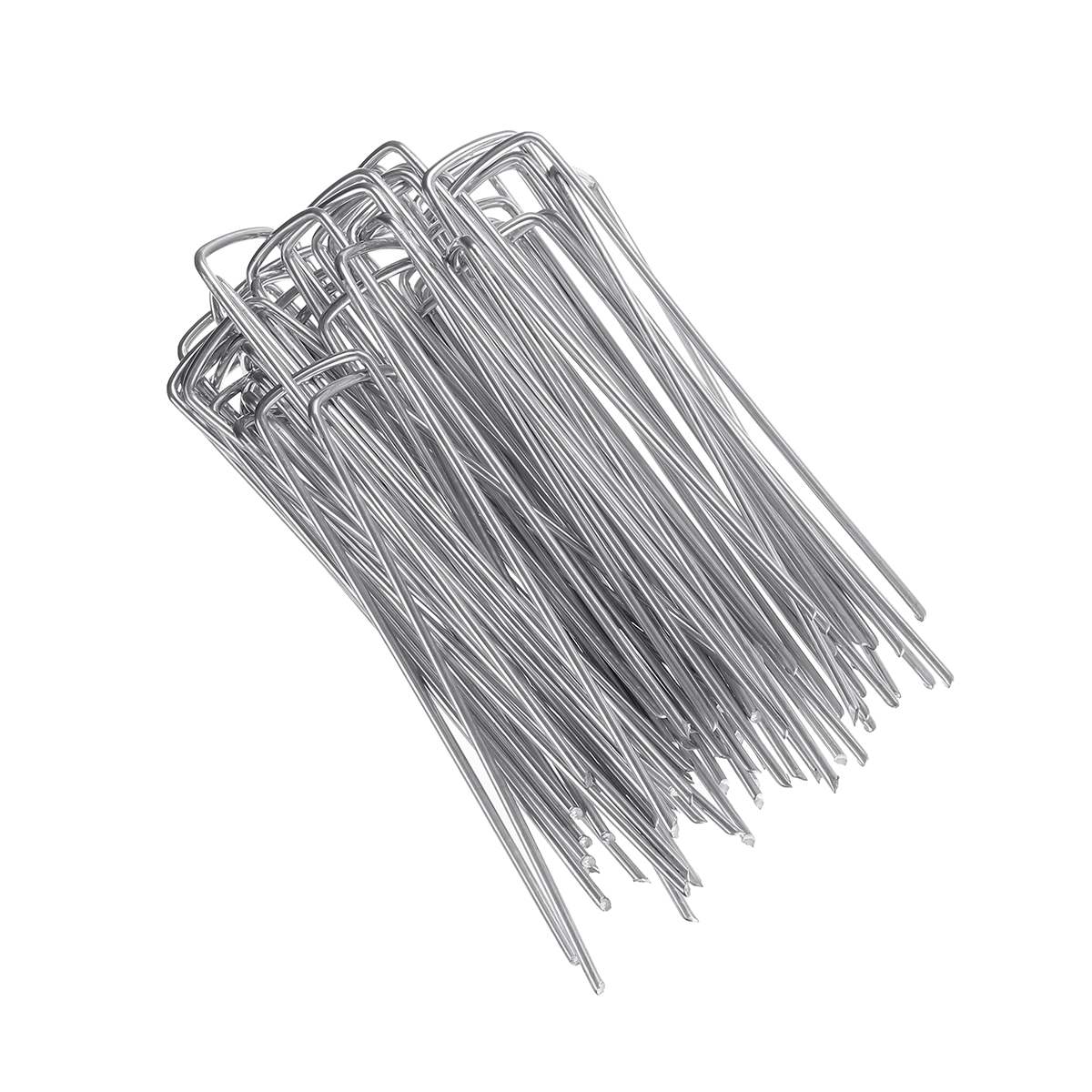 50pcs/set Heavy Duty U Shape Gauge Galvanized Steel Garden Stakes Staples Securing Pegs For Securing grass Fabric Landscape Net