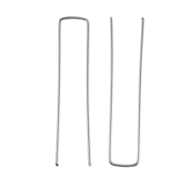 50pcs/set Heavy Duty U Shape Gauge Galvanized Steel Garden Stakes Staples Securing Pegs For Securing grass Fabric Landscape Net