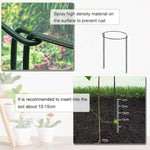 Load image into Gallery viewer, Plant Support Stake, 8-Pack Half Round Metal Garden Plant Supports, Green Garden Plant Support Ring, Garden Border
