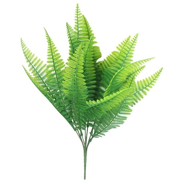 1PCS COXEER Creative Artificial Shrubs Decorative Artificial Plant Ferns Simulation Plant Plastic Flower Fern Home Table Decor