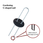 Load image into Gallery viewer, U-shaped Nail Garden Staples Lawn U Needle With Plastic Gasket For Anchoring Landscaping Ground Covering Garden Lawn Fixed Nails
