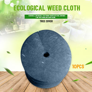 10pcs Ground Cover Orchard Mulch Barrier Mat Block Landscape Outdoor Garden Moisturizing Weed Control Fabric Non Woven Tree